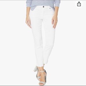 Kut From The Kloth Reese Ankle Straight Leg Jeans W Release Hem In Optic White